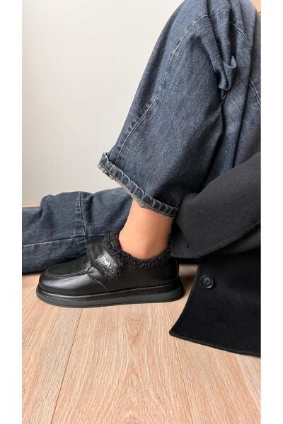 ÇESİ Süet İçi Kürklü Basic Babet