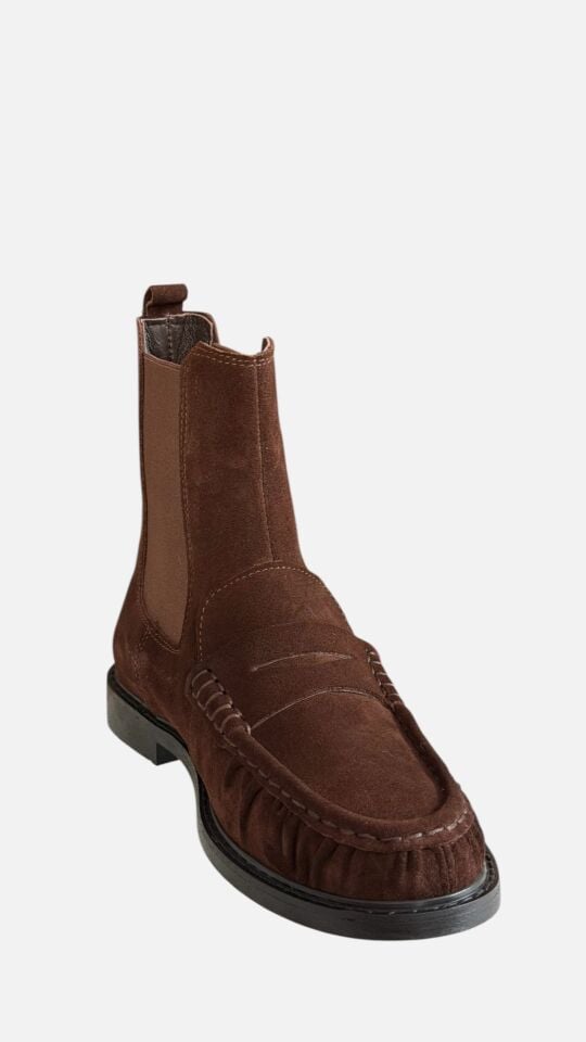 VELLİS LOAFER BOT HAKİKİ DERİ KAHVE SÜET