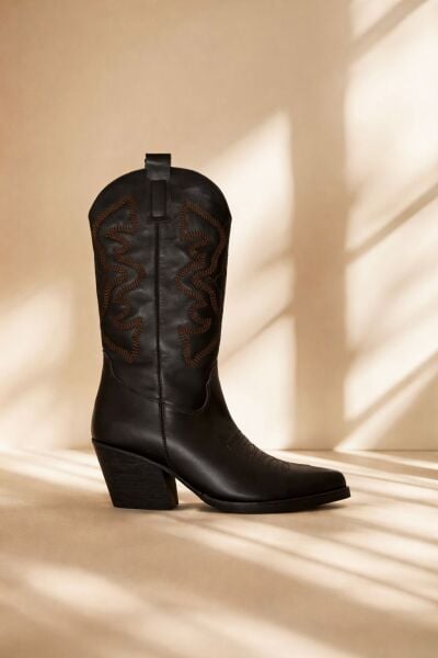 M-050 KADIN GERÇEK DERİ KAHVE ÇİZME