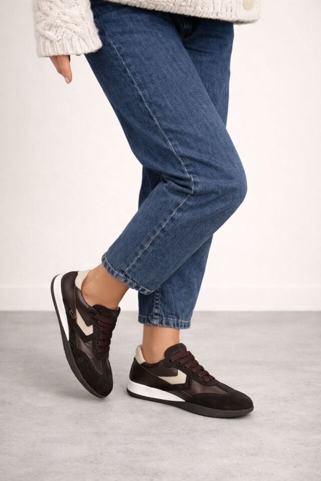 Y -7051 KADIN GERÇEK DERİ SNEAKER