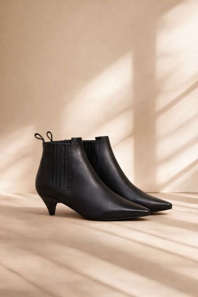 2320 KADIN GERÇEK DERİ SİYAH TOPUKLU BOT