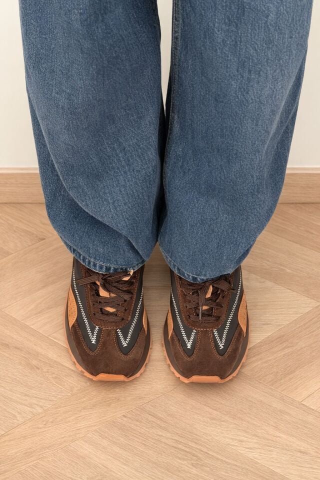 444-8210 KADIN GERÇEK DERİ SNEAKER AYAKKABI