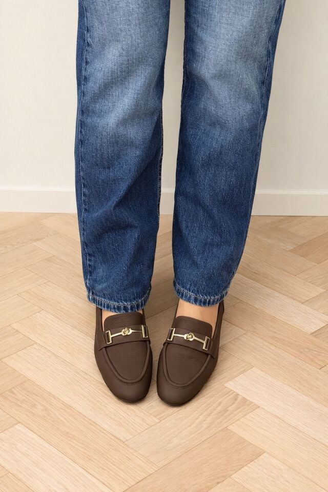 512-406 KADIN GERÇEK DERİ LOAFER AYAKKABI