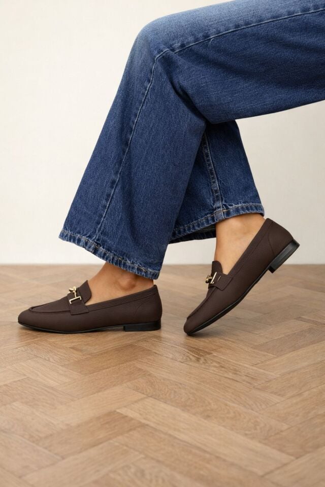 512-406 KADIN GERÇEK DERİ LOAFER AYAKKABI