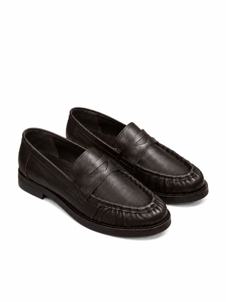 Presco Kadın Hakiki Deri Loafer - Siyah