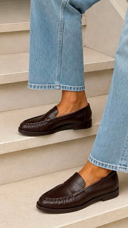 Presco Kadın Hakiki Deri Loafer - Siyah