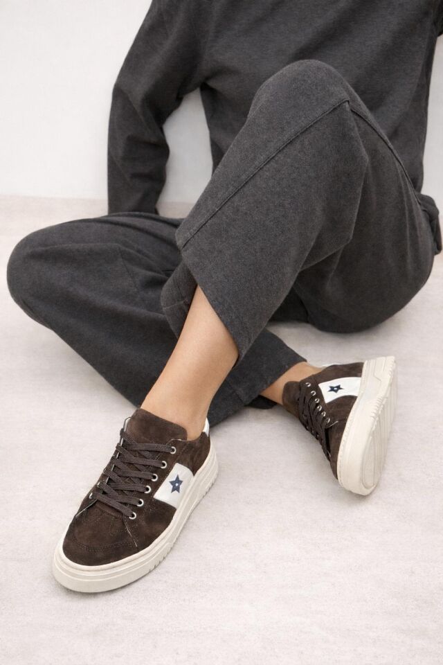 Z87880 KADIN GERÇEK DERİ SNEAKER AYAKABBI