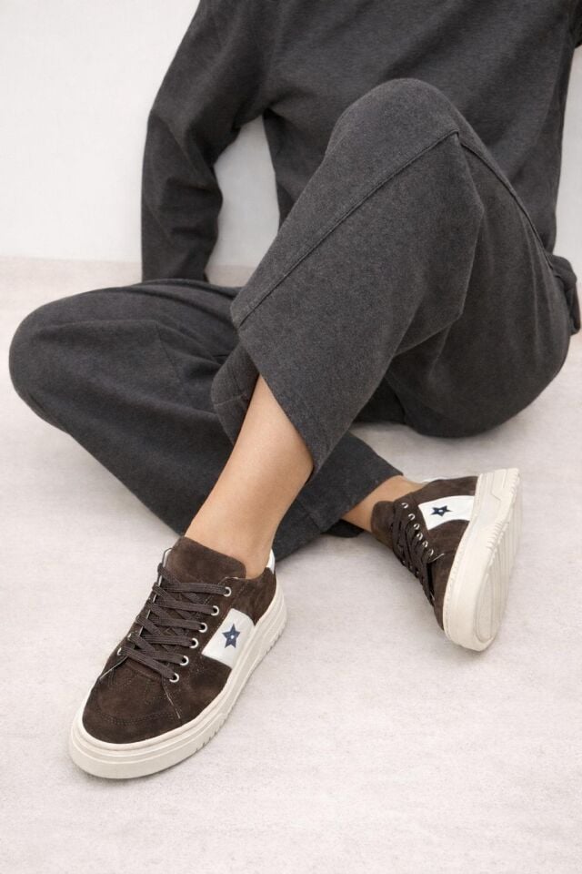 Z87880 KADIN GERÇEK DERİ SNEAKER AYAKABBI